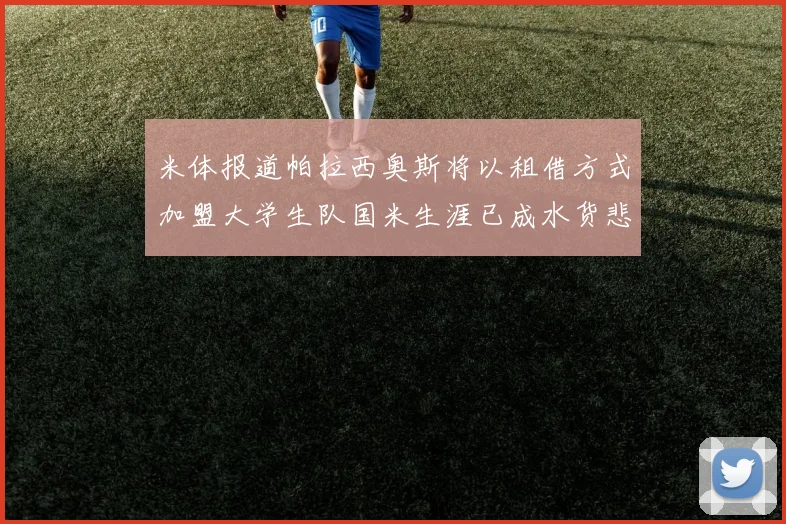 米体报道帕拉西奥斯将以租借方式加盟大学生队国米生涯已成水货悲剧